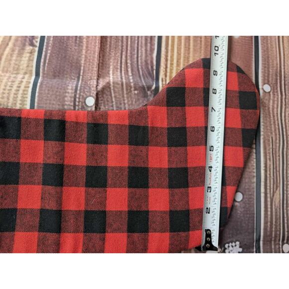 NEW Red Black Buffalo Plaid Embroidered Letter "M" Christmas Stocking Holiday - Picture 7 of 7